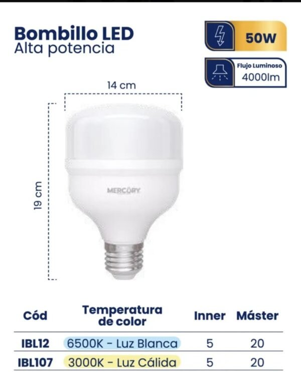Bombillo led MERCURY 50W