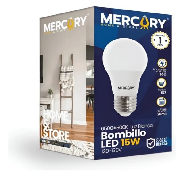 Bombillo led 15w ahorrador mercury